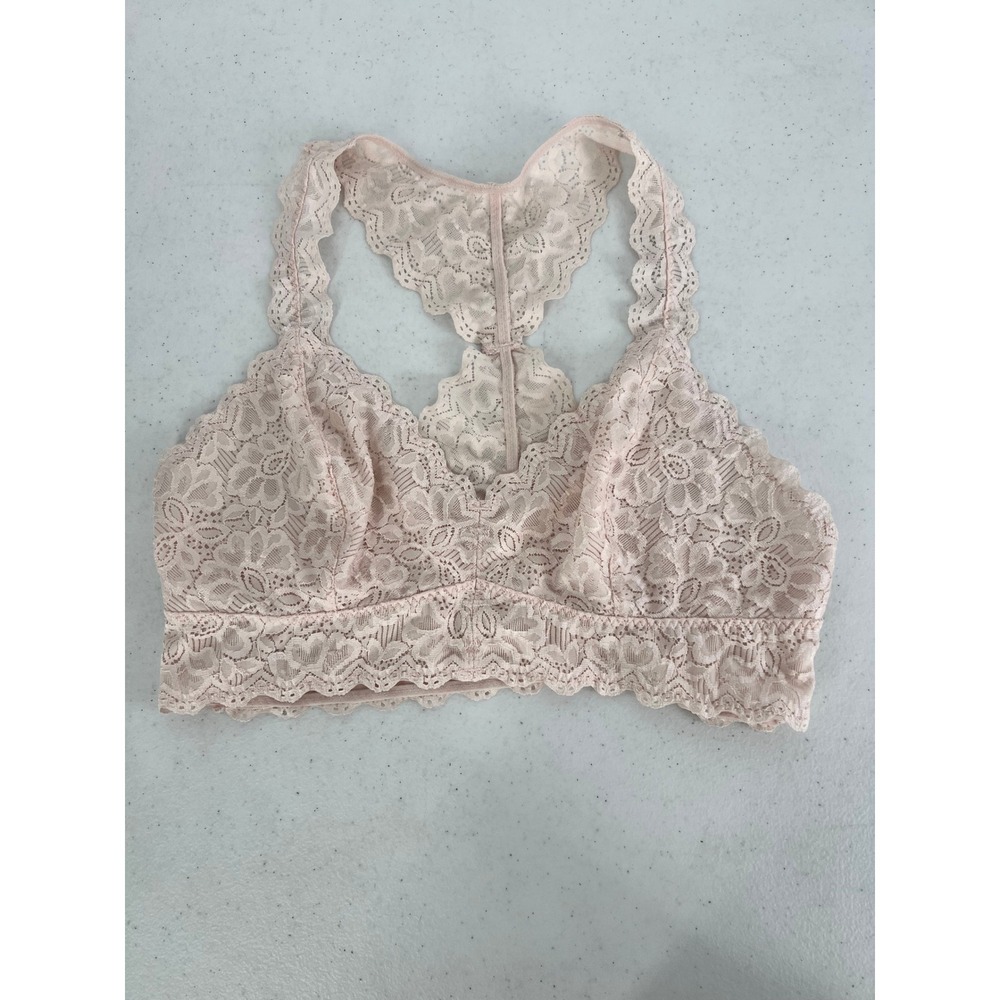Felina Women Size M Floral Lace Racerback Bralettes Black Pink Gray Lot - Picture 3 of 16